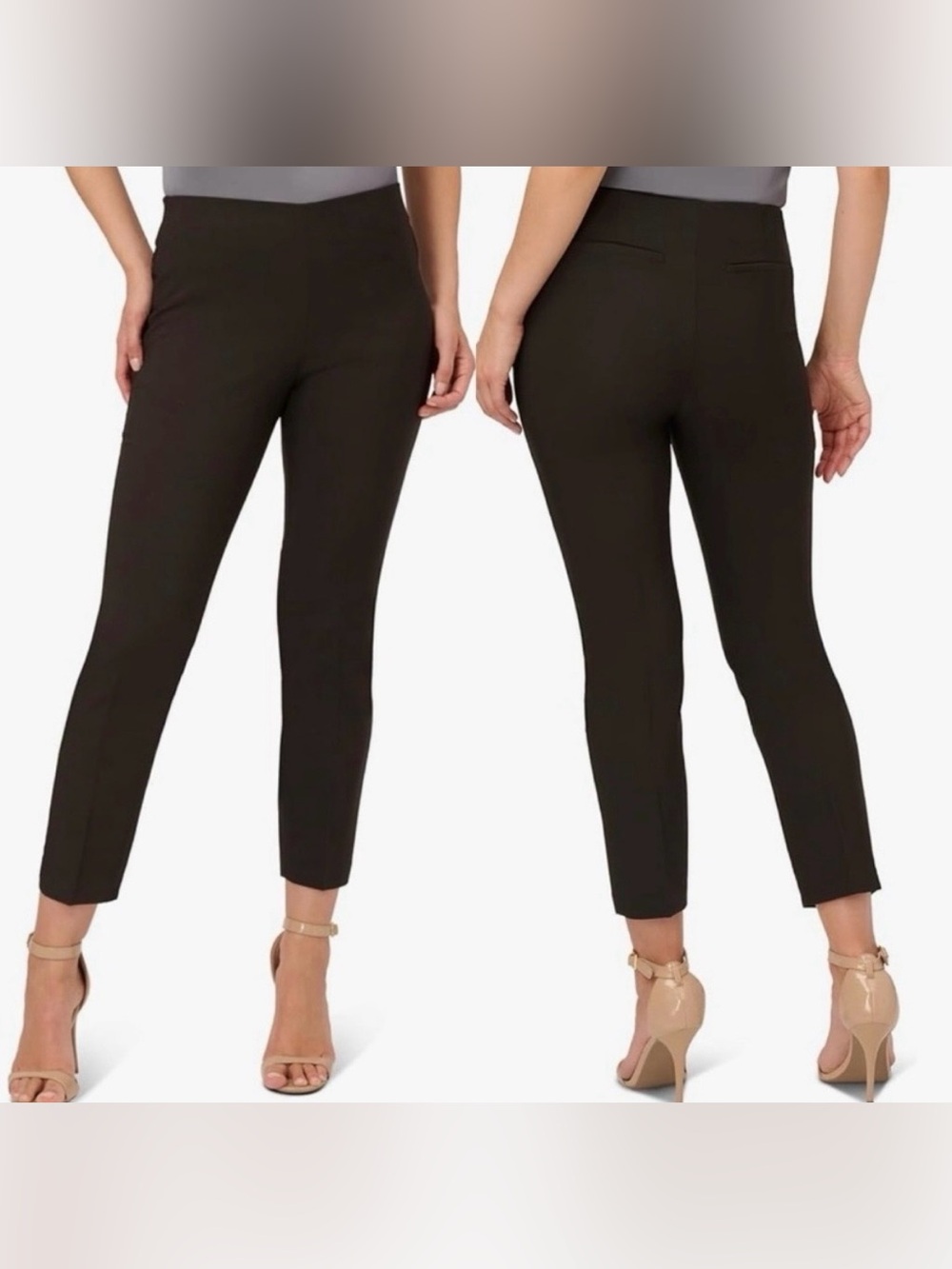 ADRIANNA PAPELL PULL ON STRETCH PANTS IN BLACK SIZE 14